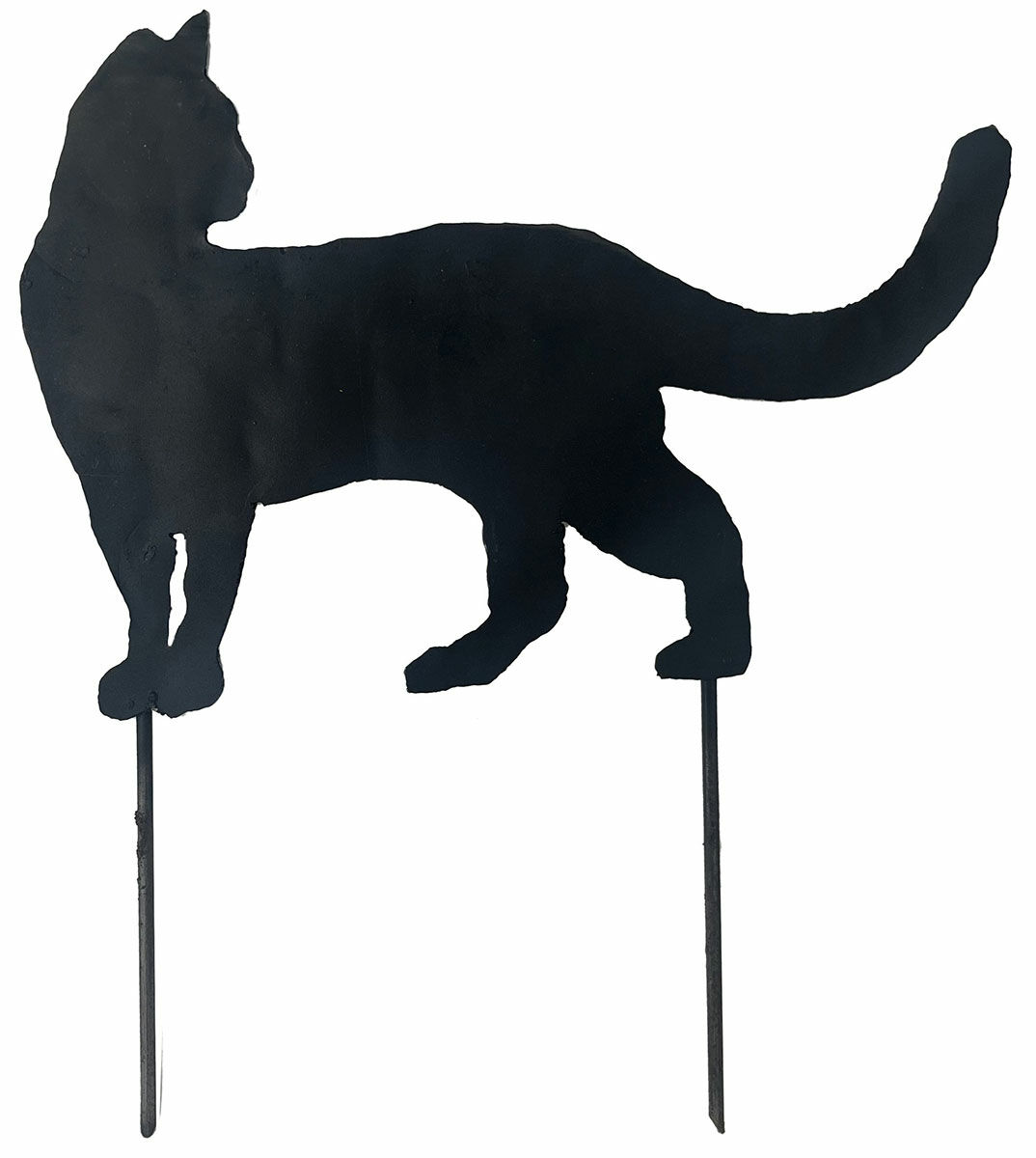 Gartenstecker / Silhouette "Stehende Katze"