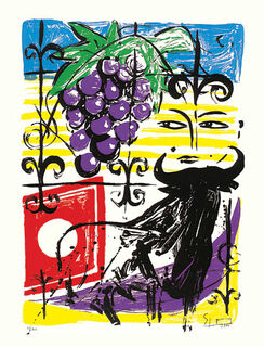Bild "Grapes and Bull" (2000), ungerahmt