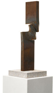 Skulptur "vertikale Entwicklung (Rost)" (2022) (Unikat), Stahl