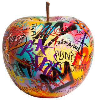 Keramikobjekt "Apfel Graffiti"