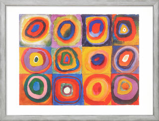 Bild "Farbstudie Quadrate" (1913), gerahmt von Wassily Kandinsky